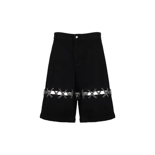 YLDP Denim Shorts Unisex Black