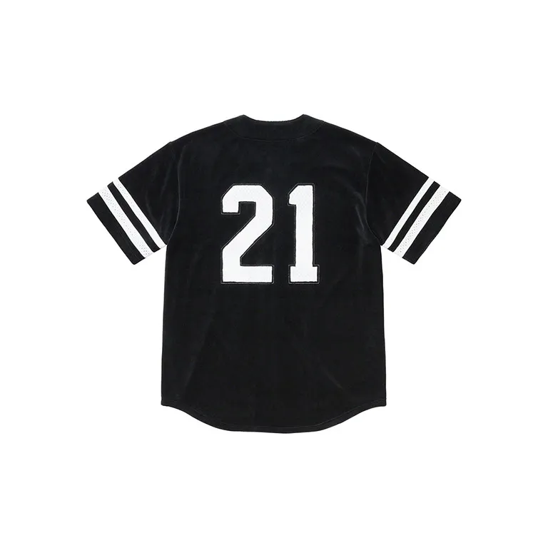 Supreme Velour Baseball Jersey - POIZON