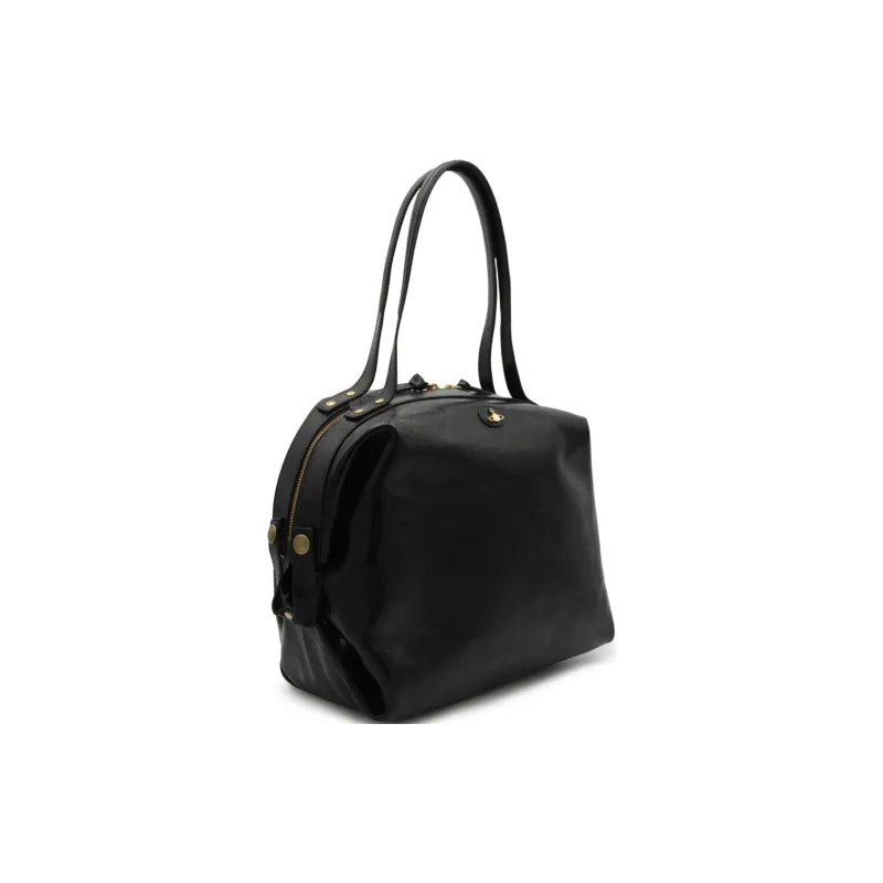 Vivienne Westwood Cow Leather Handbag Unisex Black-3