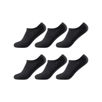 INVISIBLE Ankle Socks Unisex 6 Pack Black