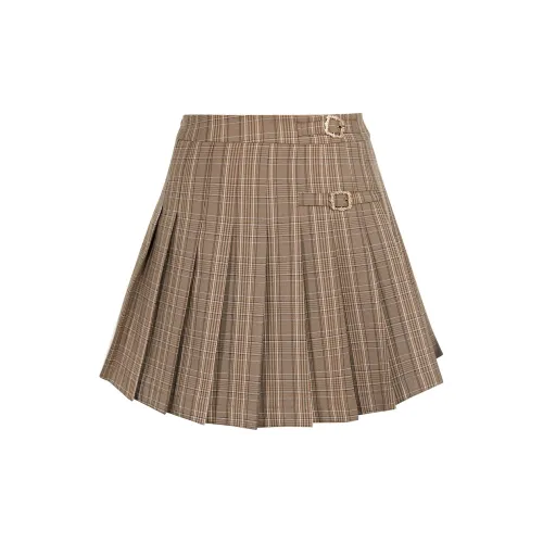 3COLOUR Casual Short Skirts Women's Dark Coffee Brew