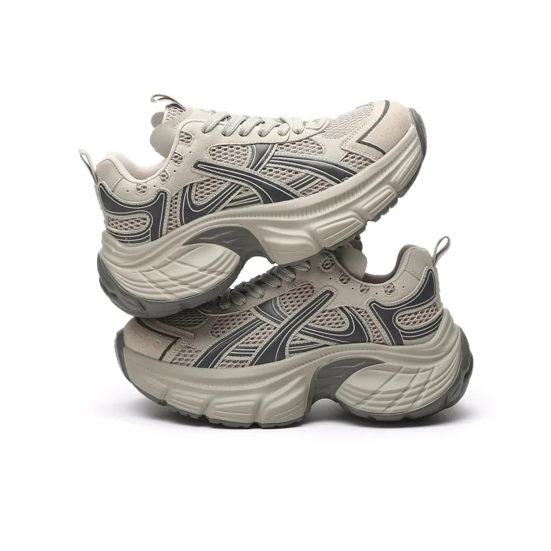 Jin Baichuan Coverage Lightweight Height Increasing Low Top Chunky Sneakers Women's Spring-3