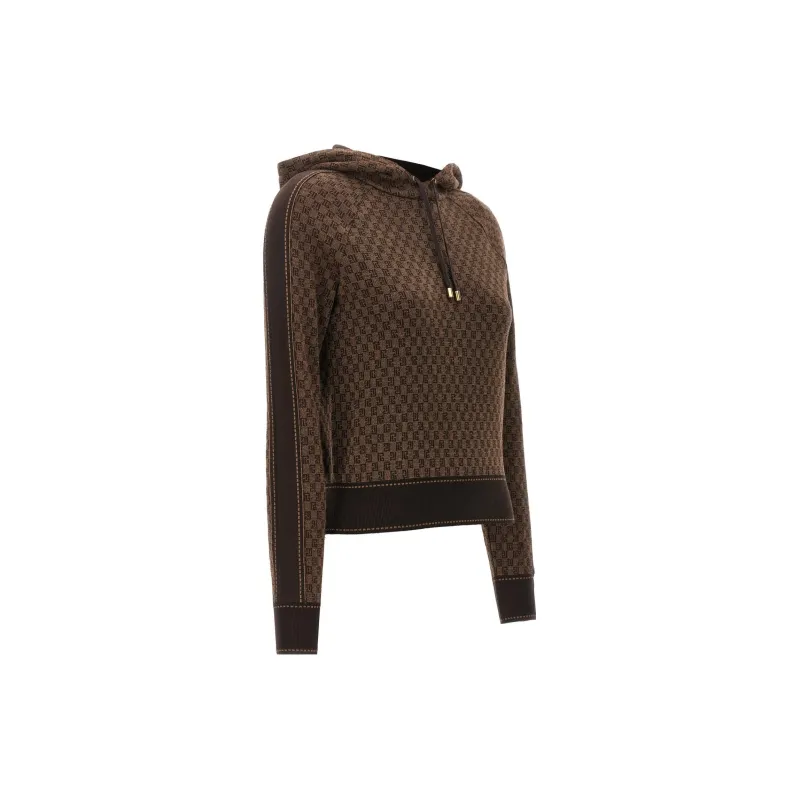 BALMAIN Pb Monogram jacquard Wool Hoodie-2