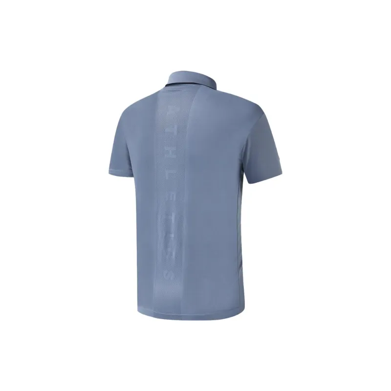 FILA Latte Girl 3.0 Polo Shirts Men Iron Paint Blue-1