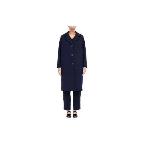 Maison Margiela Coats Women's Dark Blue