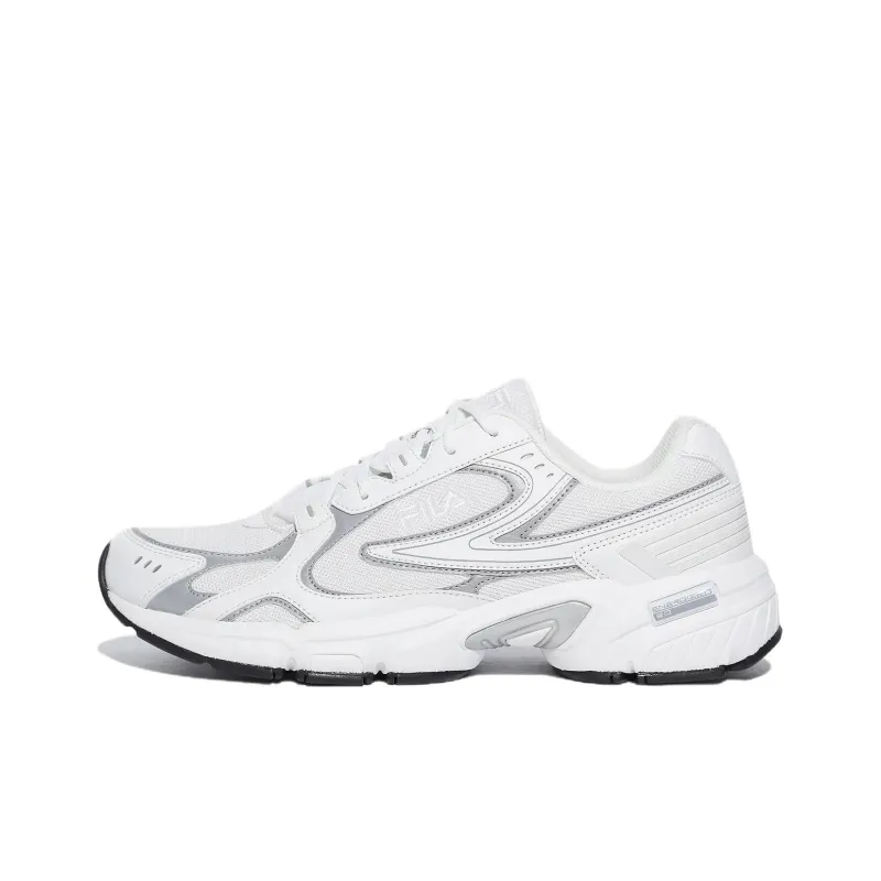 FILA Recharge Anti Slip Wear Resistant Low Top Casual Shoes Unisex White Gray-0