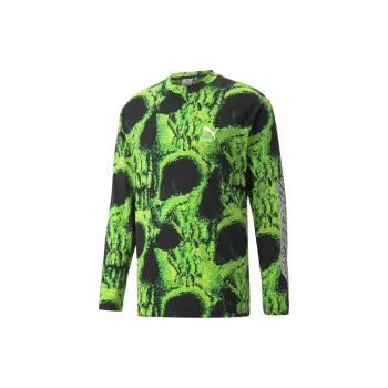 PUMA ESS+ T Shirts Unisex Green