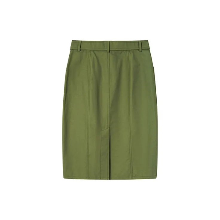 DKNY Casual Short Skirts Women's Olive Green-1