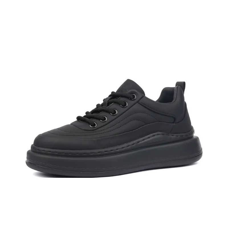 Tide Attack Slip Resistant Low Top Skateboard Shoes Men's Black-1