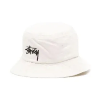 Stussy Cotton Fabric Bucket Hats Men's White