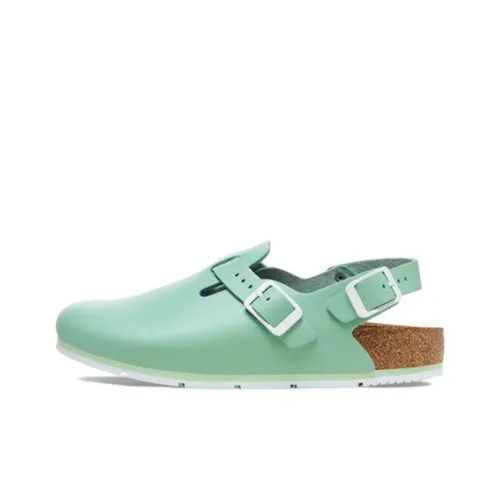 Birkenstock Slip Resistant Wrap toe Slippers Unisex Green Narrow Fit
