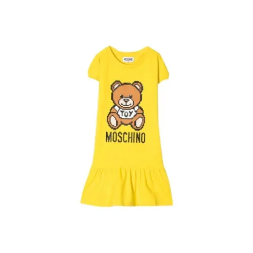 MOSCHINO Short-Sleeved Dresses Kids Yellow