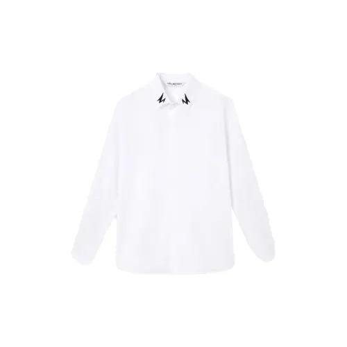 Neil Barrett Lightning Collection Shirts Men White