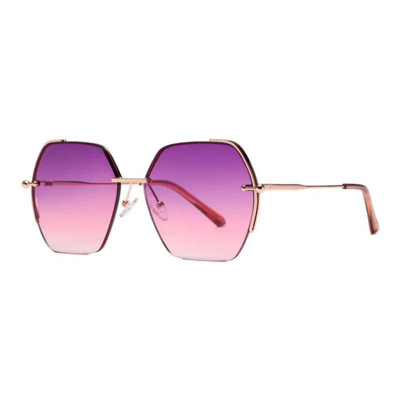 JUICE BABY TR/Memory Plastic Metal Irregular Shape Sunglasses Unisex-2