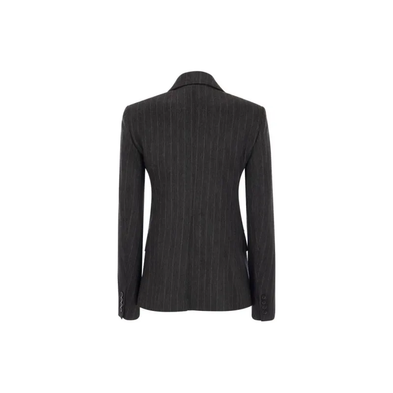 MaxMara Double Breasted Pinstriped Blazer-1