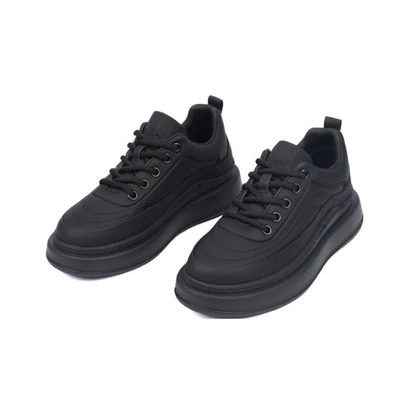 Tide Attack Slip Resistant Low Top Skateboard Shoes Men's Black-5