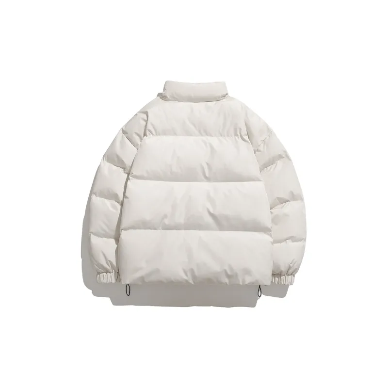 C1RCA American Minimalist Style Solid Color Basic Stand Collar Puffer Jacket Unisex-1