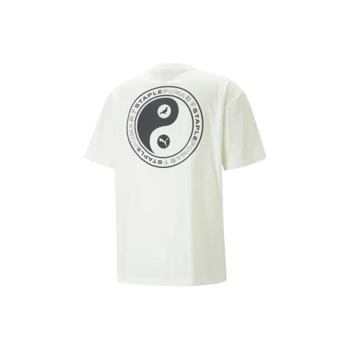 PUMA X STAPLE Co-brand T-Shirts Unisex White