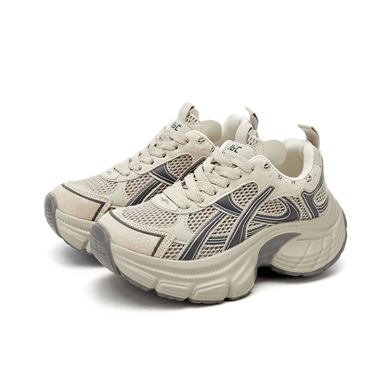 Jin Baichuan Coverage Lightweight Height Increasing Low Top Chunky Sneakers Women's Spring-2
