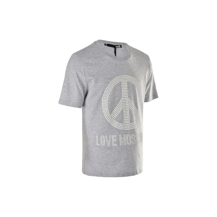 LOVE MOSCHINO T Shirts Men Gray-2