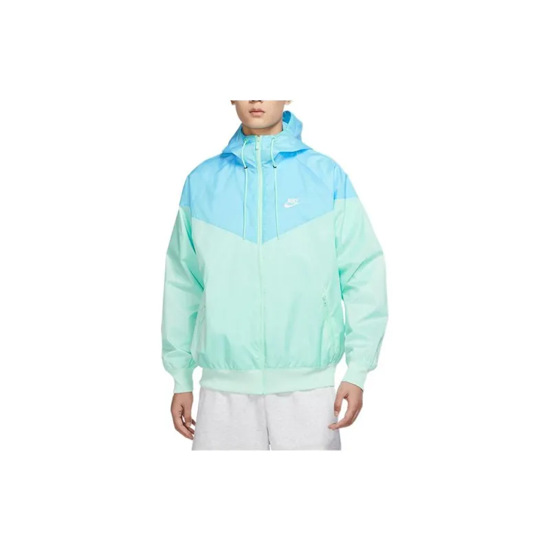 Nike Men Windrunner Full-Zip Drawstring Hoodie Blue-2
