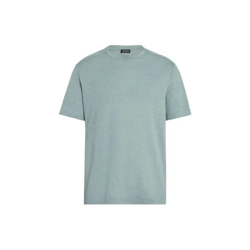 Ermenegildo Zegna T-Shirts Men Aqua Green