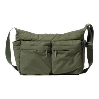 UNIQLO Polyamide Laptop Bag, Crossbody Bag, Shoulder Bag Regular Unisex Army Green