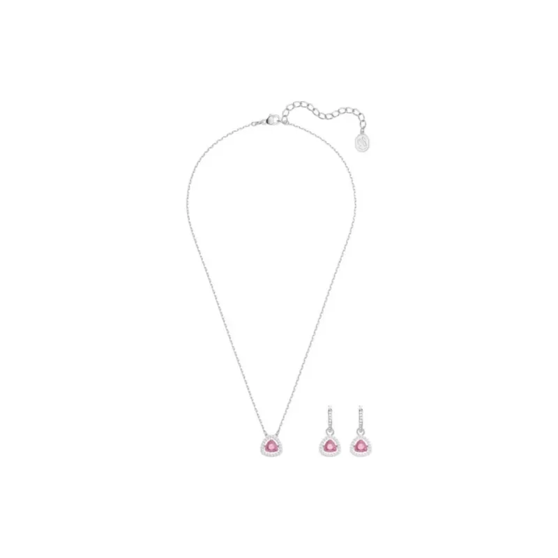 Swarovski Una Faux Crystal Necklaces Unisex Pink-0