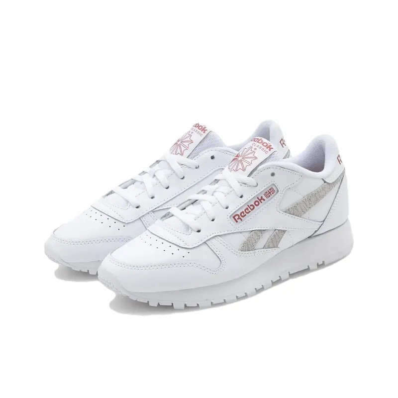 Reebok Classic Leather Anti-Slip Wear-Resistant Low-Top Casual Shoes Unisex White-3
