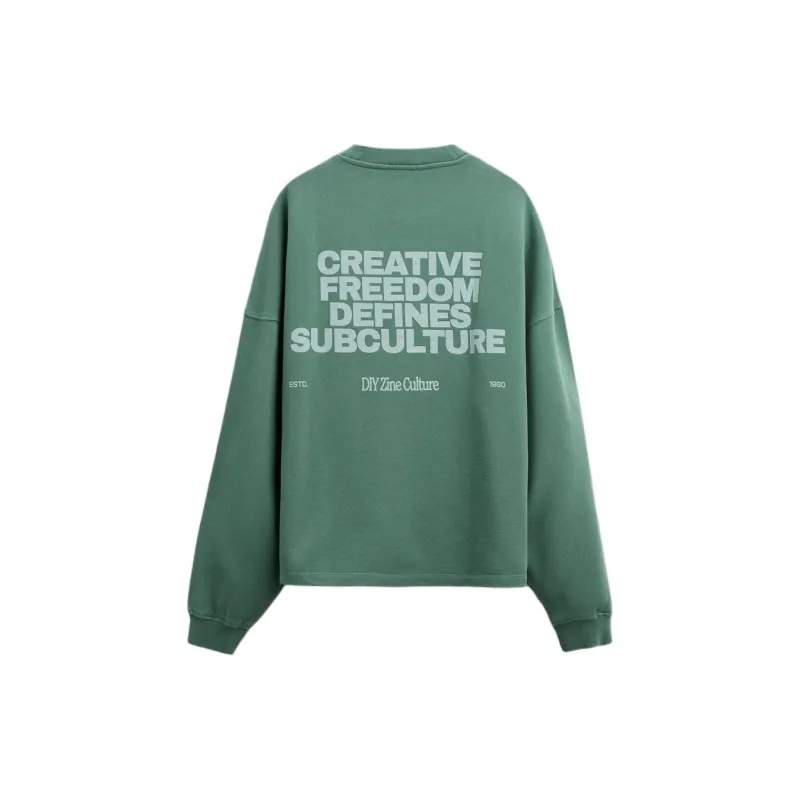 ZARA Sweatshirt Men's Washed Green-1