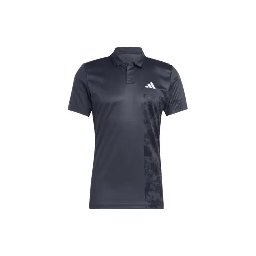 Adidas SS23 French Open Series Polo Shirts Men Carbon Black