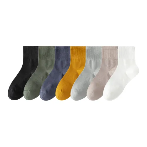 Lan Miao Mid Calf Socks Men's 7 Pack