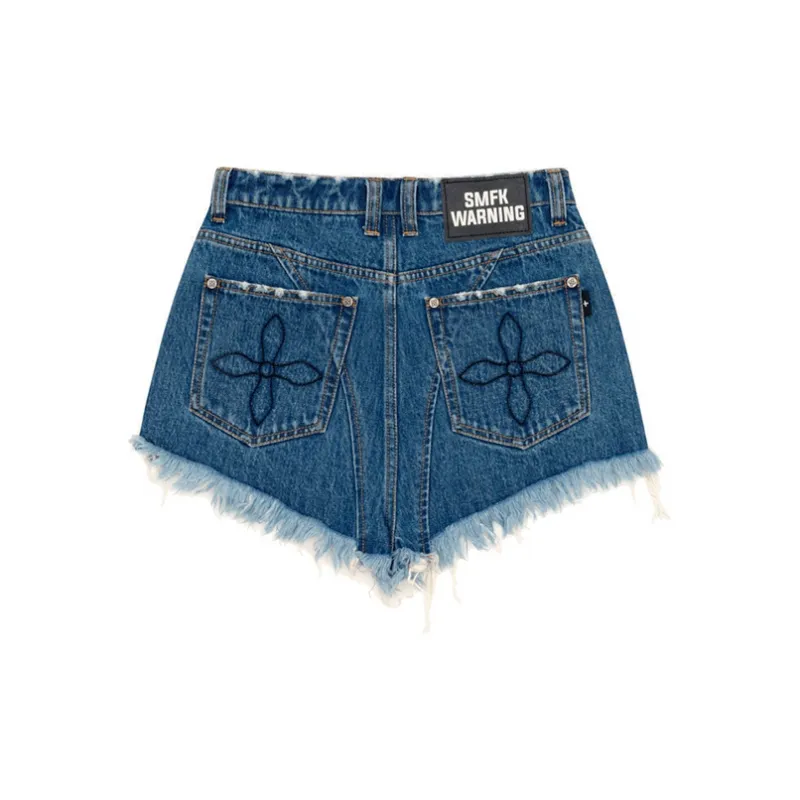 SMFK Denim Shorts Women's Deep Sea Blue-1
