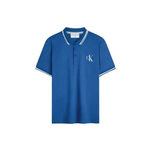 Calvin Klein Polo Shirts Men Blue