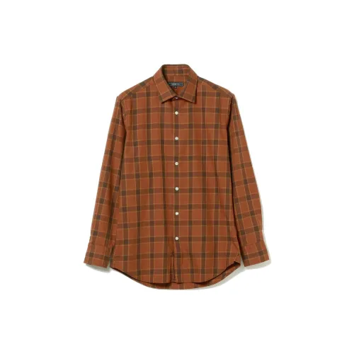 Beams Shirts Men Orange