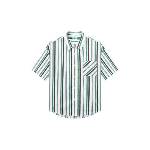 GXG X PLABIT Co-branded Series Shirts Unisex Blue/Green Stripe