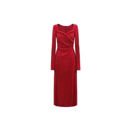 EIA Long-Sleeved Dresses Women's Red