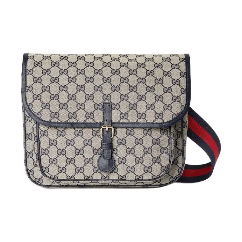GUCCI GG Canvas Messenger Bag Shoulder Bag Crossbody Bag Kids' Beige-0