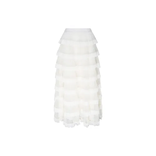 RED VALENTINO Casual Long Skirts Women's White