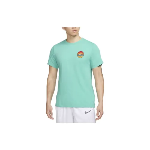 Nike Dri-Fit T-Shirts Men Blue/Green