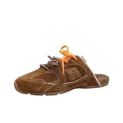 New chain x MIU MIU Wrap-toe Slippers Women's Brown