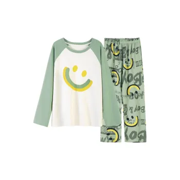 Qiao Ni Tong Pajama Set Men's Mint Green