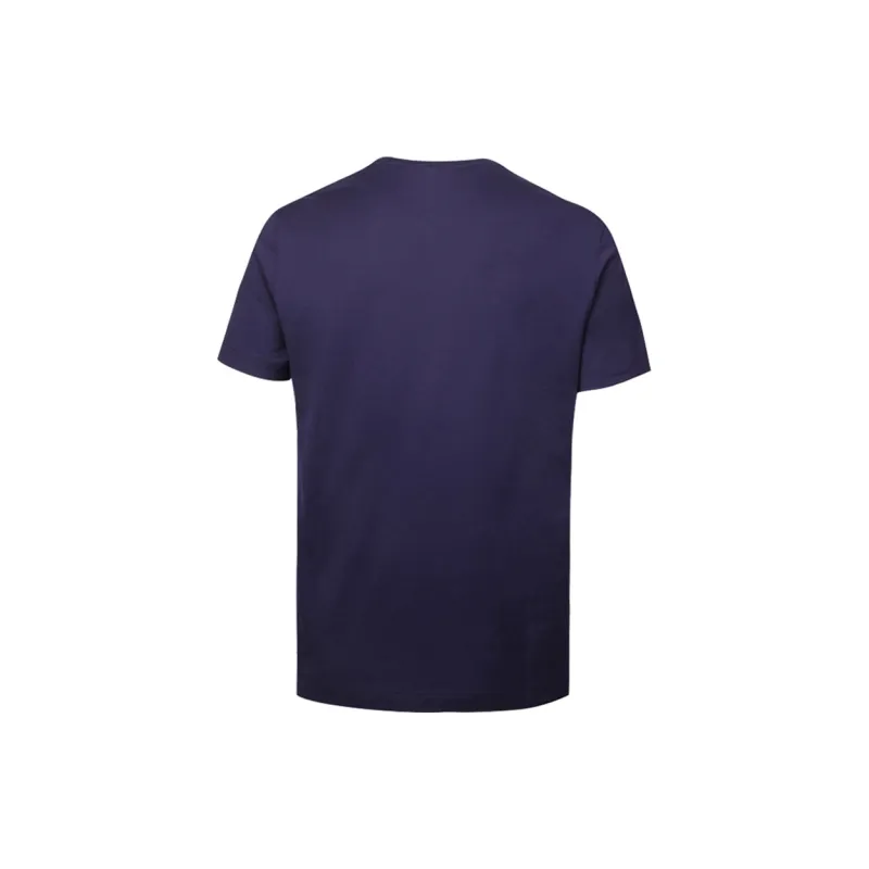 VERSACE Gv Signature Embroidered T Shirt 'Navy'-1