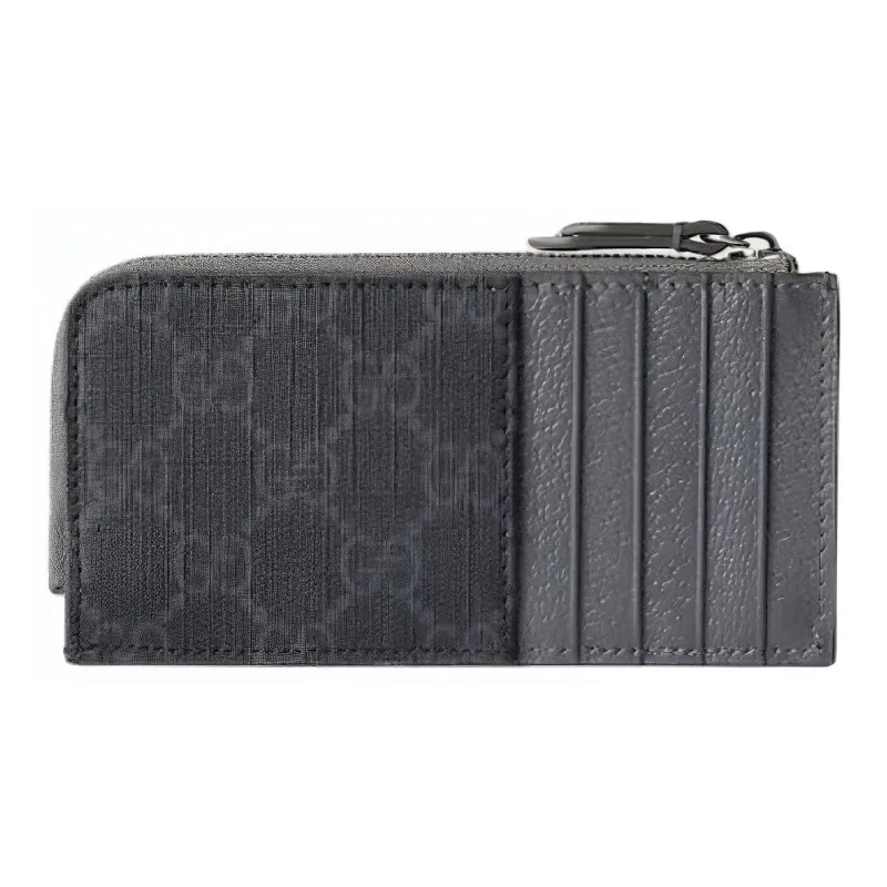 GUCCI Upreme Canvas Card Holder Unisex Dark Gray-2