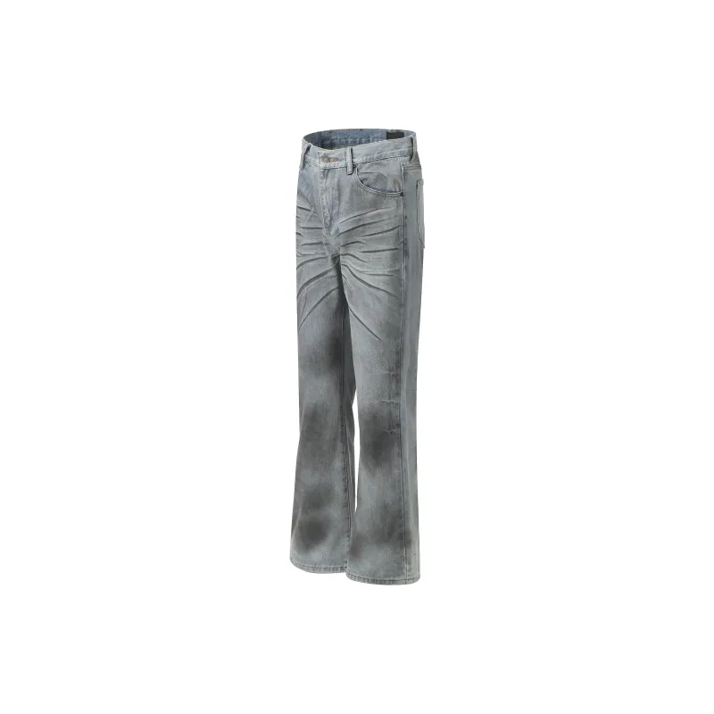 GBXM Jeans Unisex Dirty Dyed Blue-2