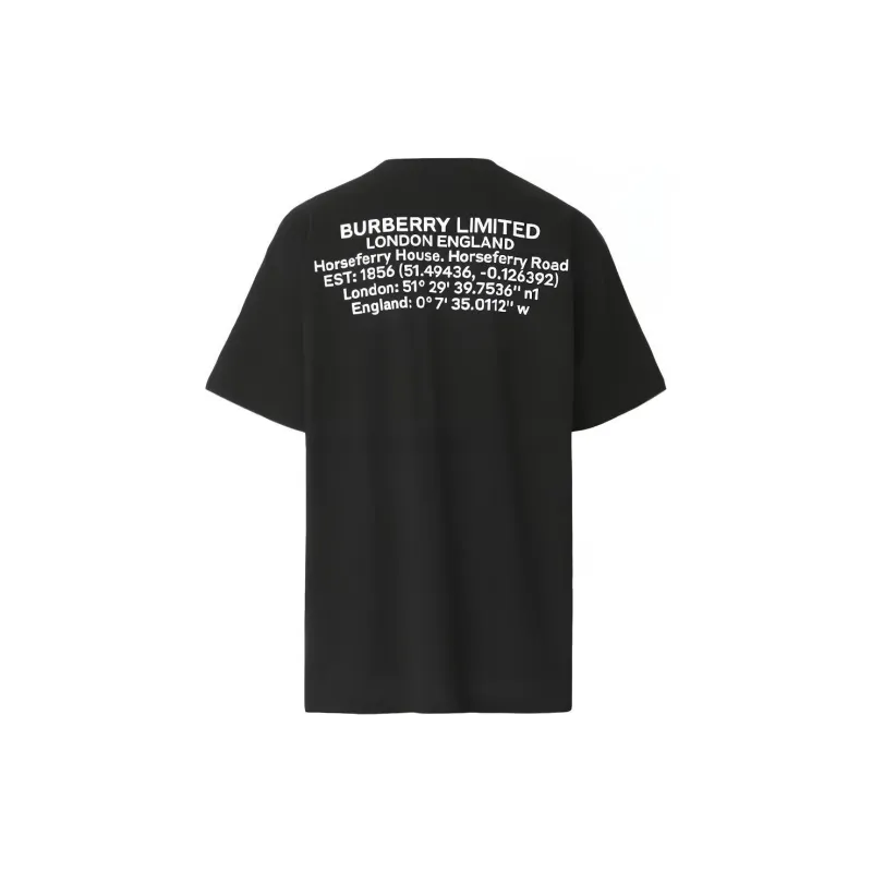 Burberry Location Print Cotton Oversized T Shirt-1