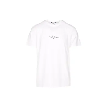FRED PERRY Logo Embroidered Crewneck T Shirt