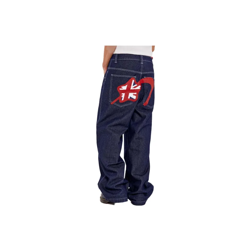 Jaded London Jeans Unisex Star Indigo Blue-1
