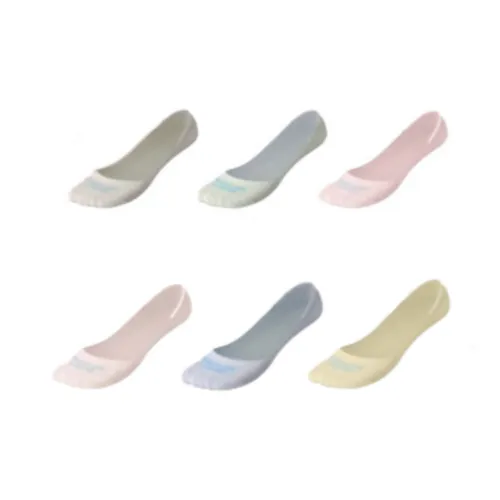 INVISIBLE No-Show Socks Women's 6 Pack Mixed Color