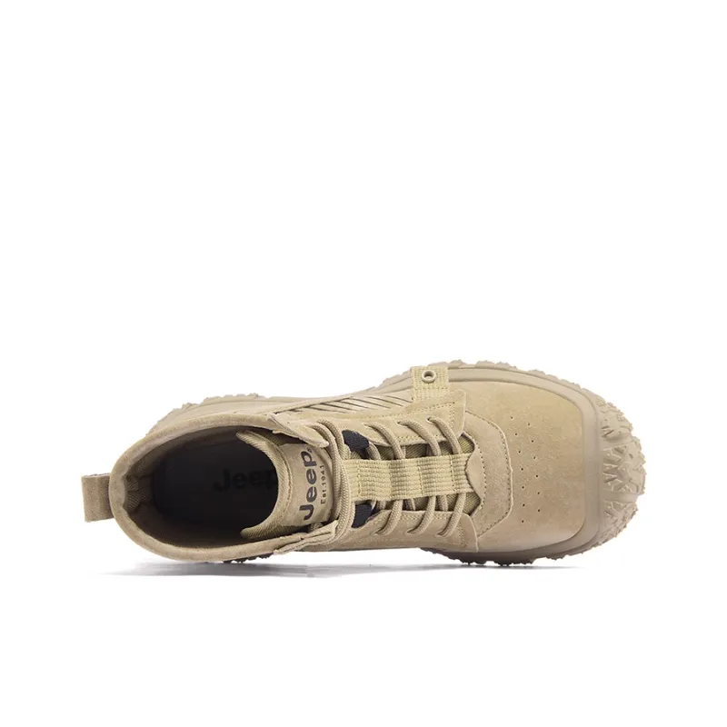 Jeep Wear Resistant Slip Resistant Crew Outdoor Boots Men's Khaki-3